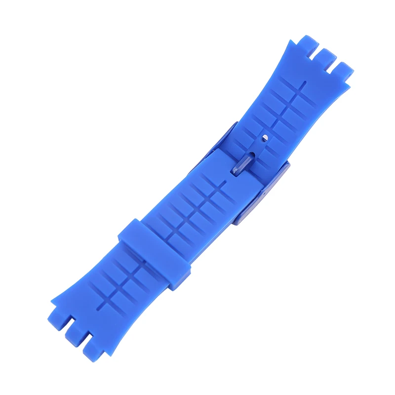 Men's 20mm silicone watch strap pin buckle for Swatch SUSB400 101 SUSW402 SUSN401 sports rubber watch band wristbands chain