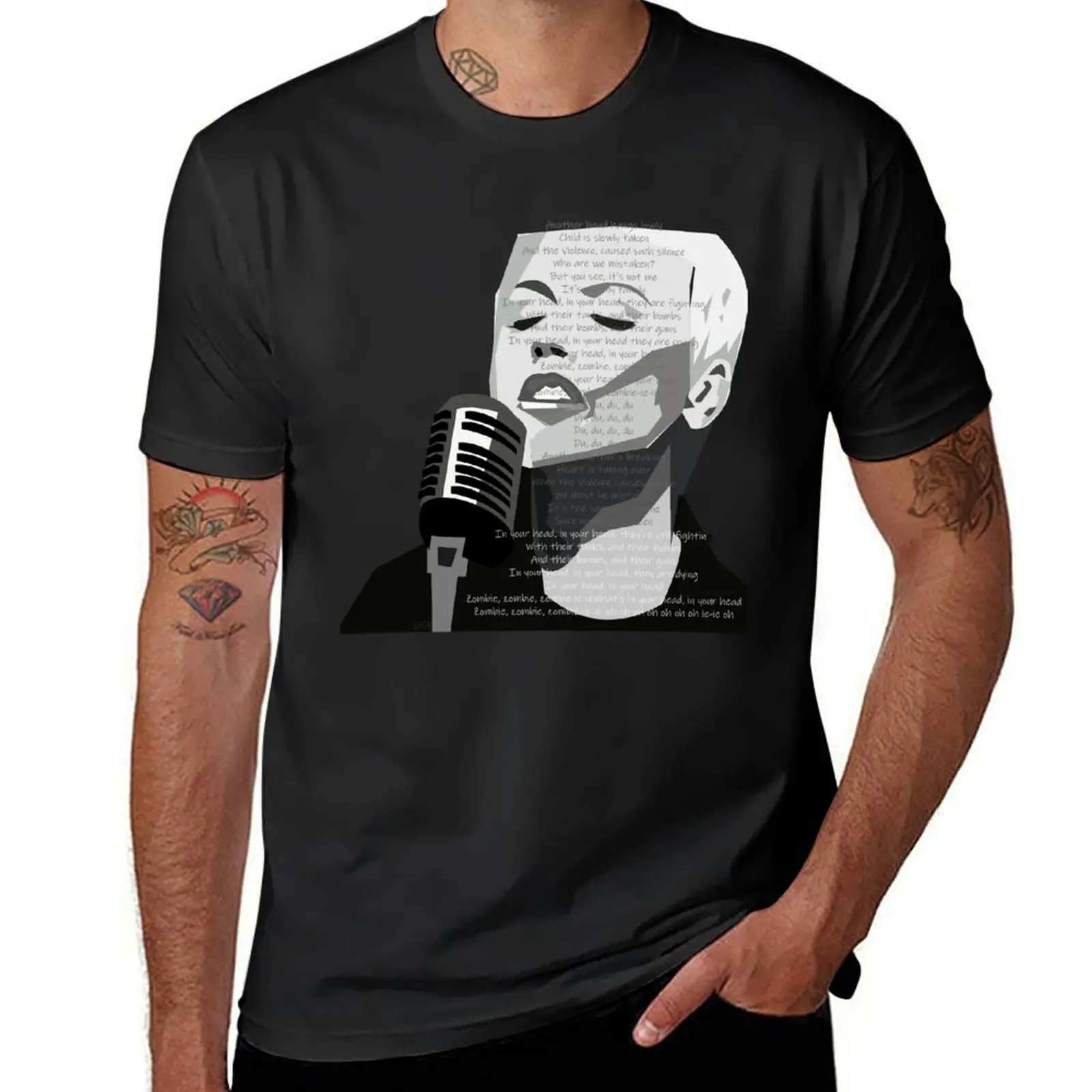 

Dolores O&x27;Riordan. Zombie Lyrics T-Shirt cotton man t-shirts gifts for boyfriend street wear black t shirts for men