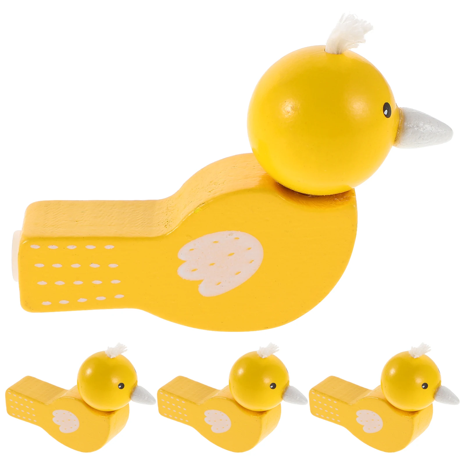 

4pcs Wooden Bird Realistic Design s Musical Instruments Toddler Whistles Melodious Sound Portable Party Favors 'S