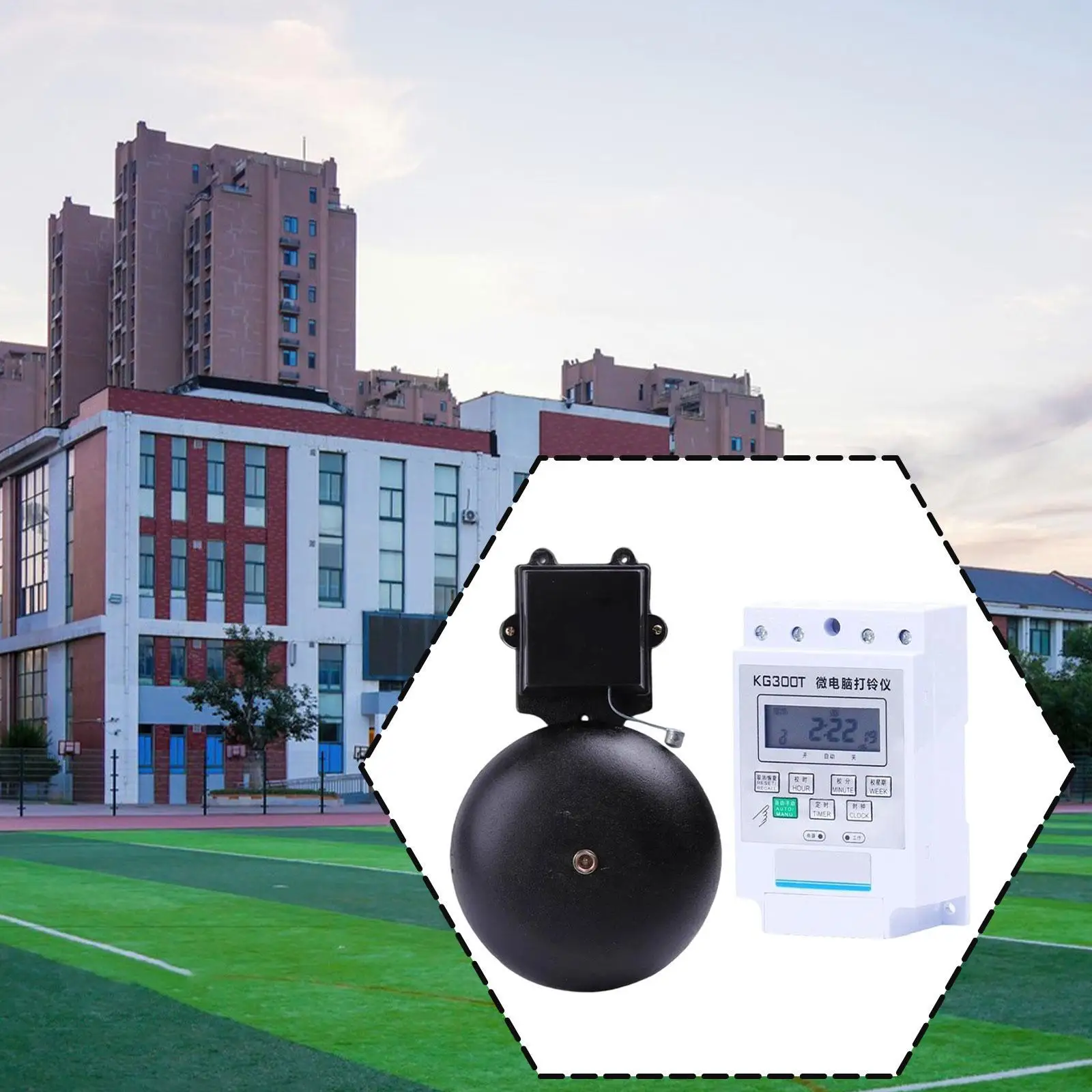 Electric Bell Fast Response Cast Iron Doorbell Household Commercial School Bell for Hotel Large Area