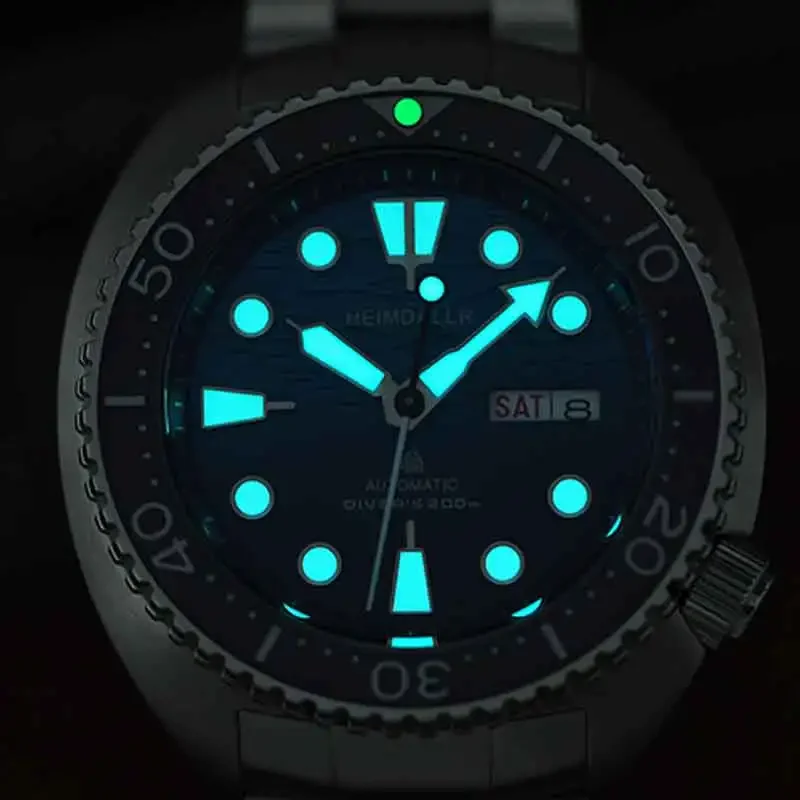 Heimdallr New 200M Dive Watch NH36 Automatic Mechanical Sapphire Glass BGW-9 Super Luminous Waterproof 316L Steel 45mm Men Watch