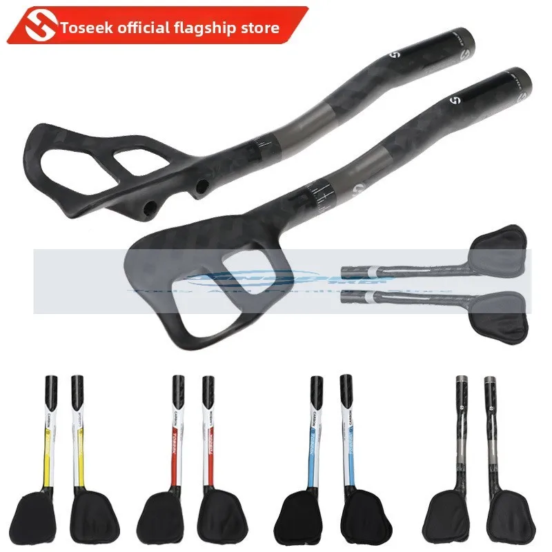 

Руль TOSEEK из полностью карбонового волокна для шоссейных и горных велосипедов, TT-руль, малый руль, матовое покрытие 12K