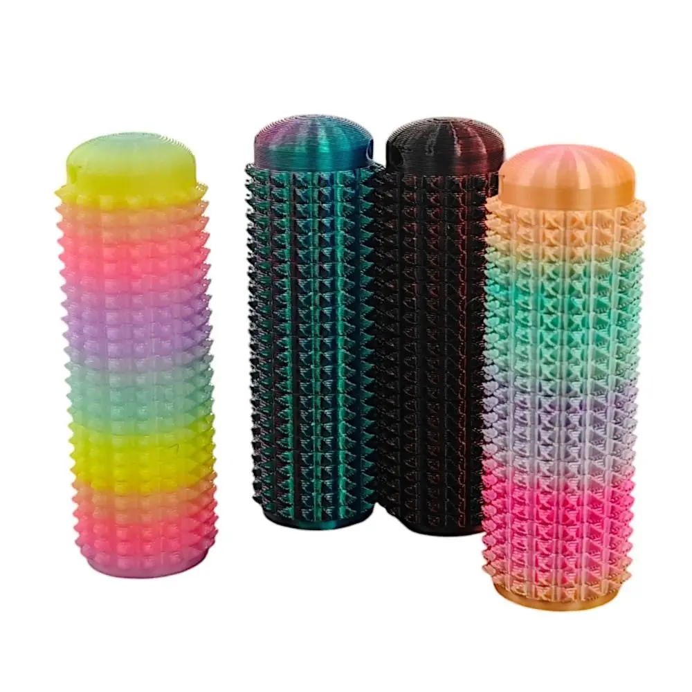 Chaveiro sensorial tátil sem bpa, portátil, texturizado, brinquedo de aperto pontiagudo, estimulação sensorial, clipe, chaveiro, mesa de escritório