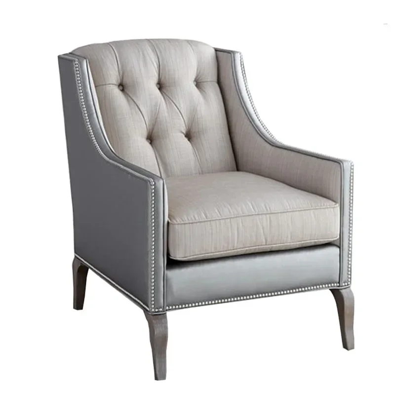 

Single sofa chair, American master bedroom modern light luxury living room leisure tiger chai