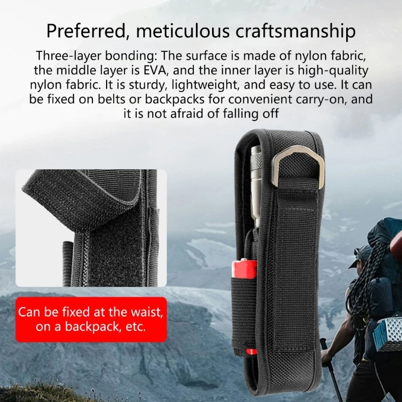 360 Degree Flashlights Pouches Torches Holder Waist Pack Outdoor JOME