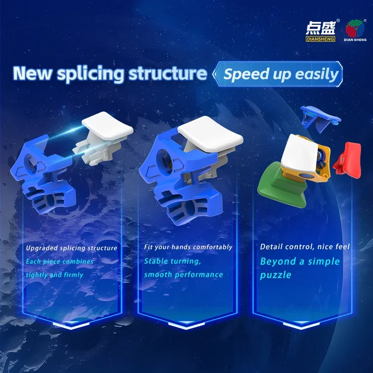 [CubeFun]DianSheng 4x4 Megaminx Cubo Magico Magnetico Dodecaedro Senza Adesivo Velocità Professionale Puzzle Giocattoli Regali