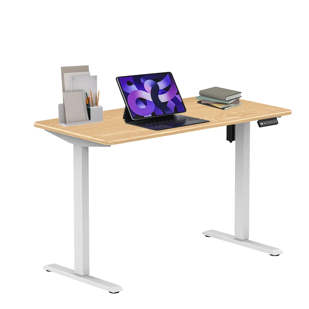 2024 New Customized White Metal Electric Height Adjustable Computer Desk Lifting Office Table Standing Desk For Living Room