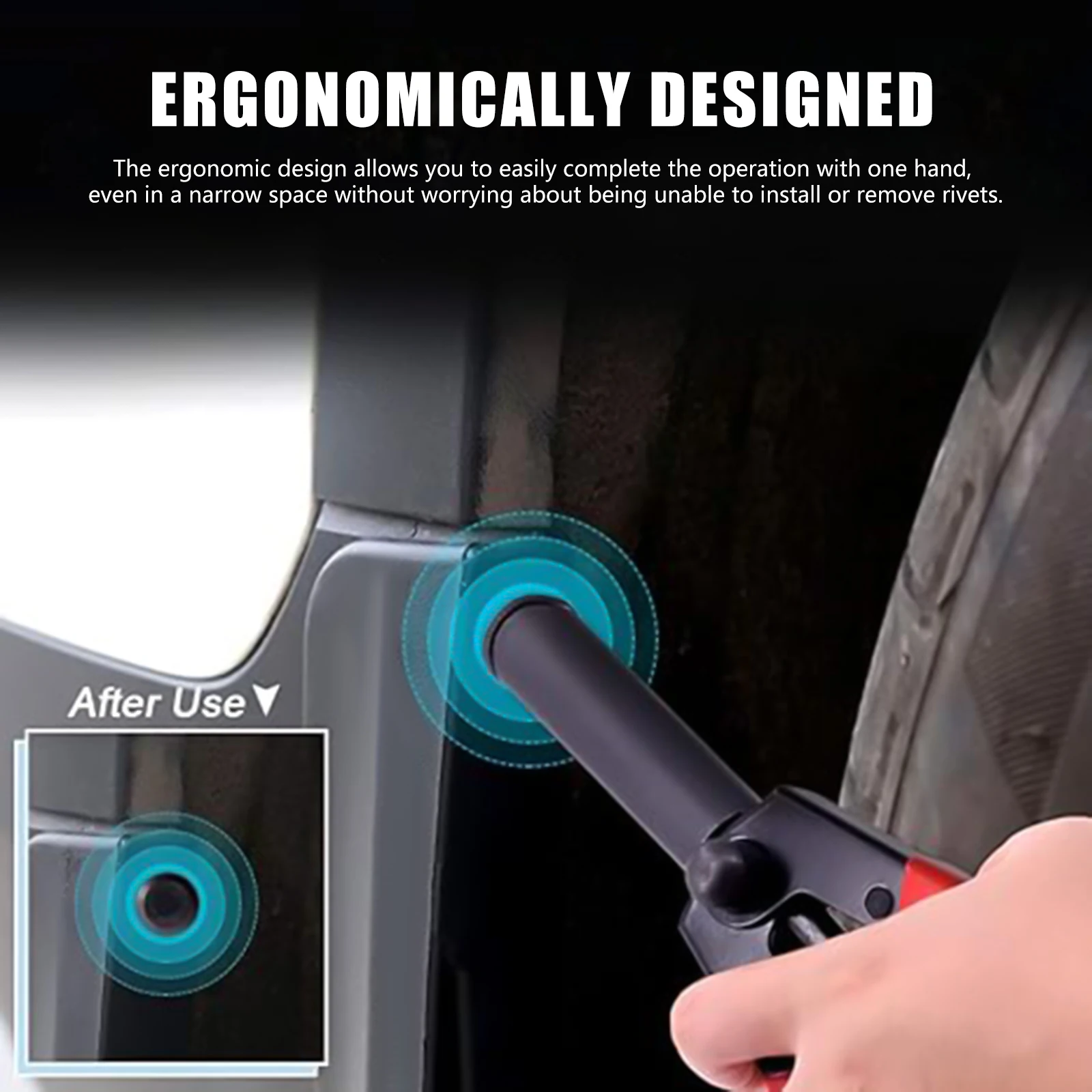 Plastic Rivet Gun Professional Quick-Load Riveter Tool for Car Door Panel Repair Home Renovation ABS Polyethylene Kit Durable