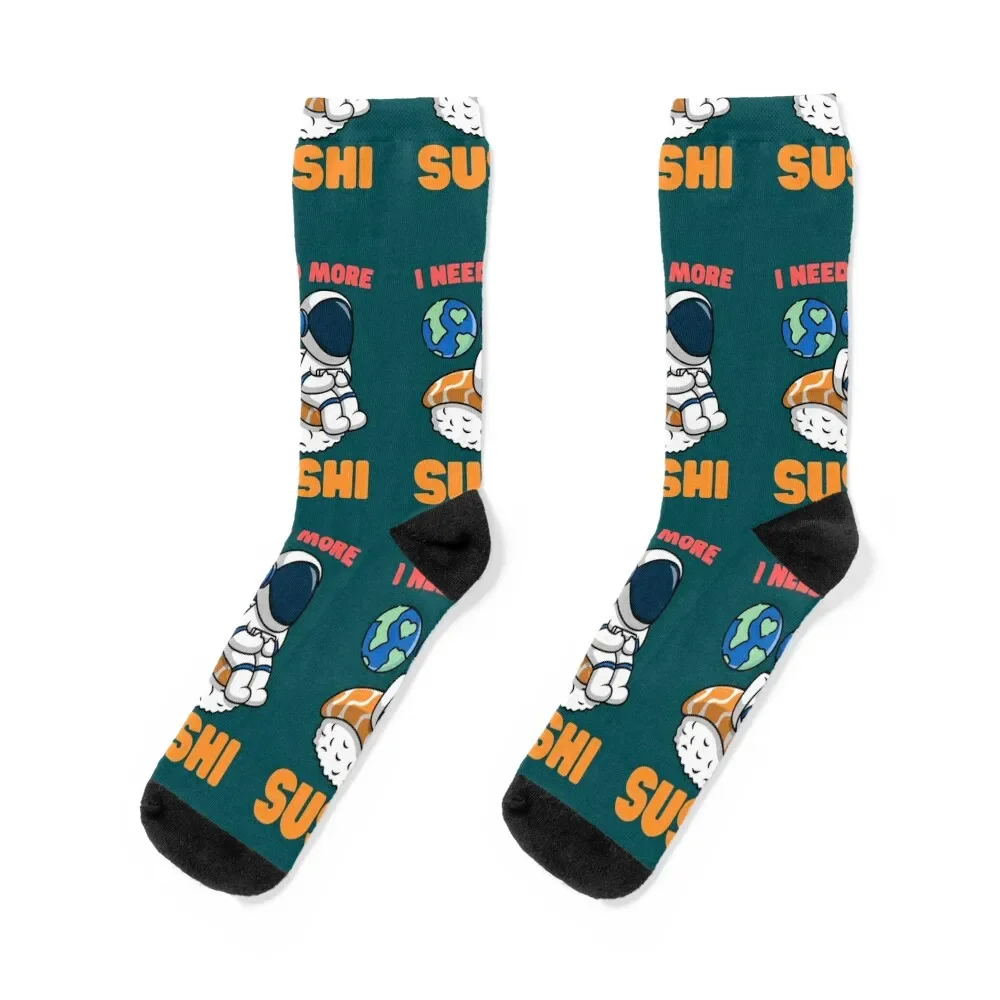 

| I Need More Space Astronaut Loves Sushi | Socks summer designer Children's Stockings man Socks Ladies Men's