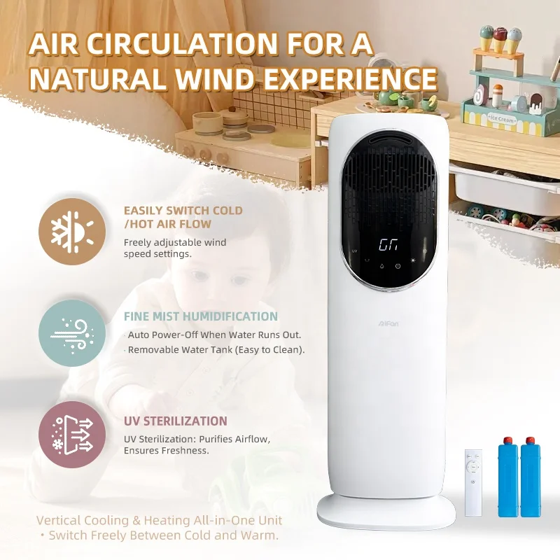 التجارية 3 في 1 المحمولة برج التيار المتناوب مبرد الهواء سخان تنقية ضوء الليل التحكم عن بعد المواد البلاستيكية الولايات المتحدة الاتحاد الأفريقي التوصيل