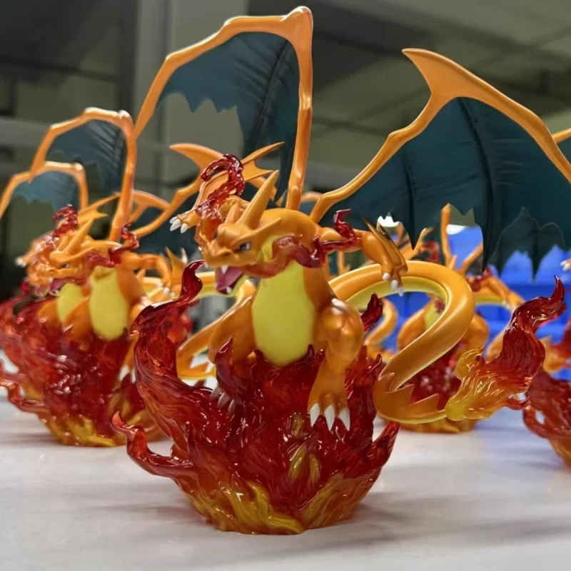 

In Stock New 20cm Charizard Anime Figures Can Emit Light Pvc Statue Model Desk Decoration Collection Boys Birthday Gifts Toys