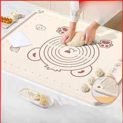 Antibacterial Silicone Mat Thickened Kneading Mat Food Grade Rolling Mat Household Chopping Board Kitchen Baking and Dough Mat