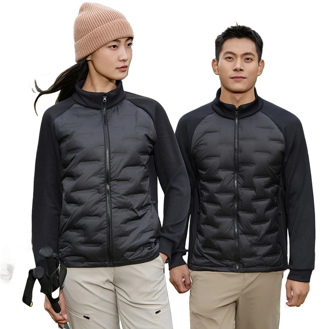 

Men's Winter Outdoor Windproof Warm Down Jacket Thickened 460gsm 90% White Duck Down Coats Lightweight Stand collar Clothing