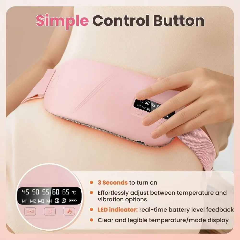 ThermaEase Women’s Period Pain Relief Belt – Fast Heating & Vibration Massager (45–65°C) Sf4526a038bbf486594a4b1e924c3ce09r