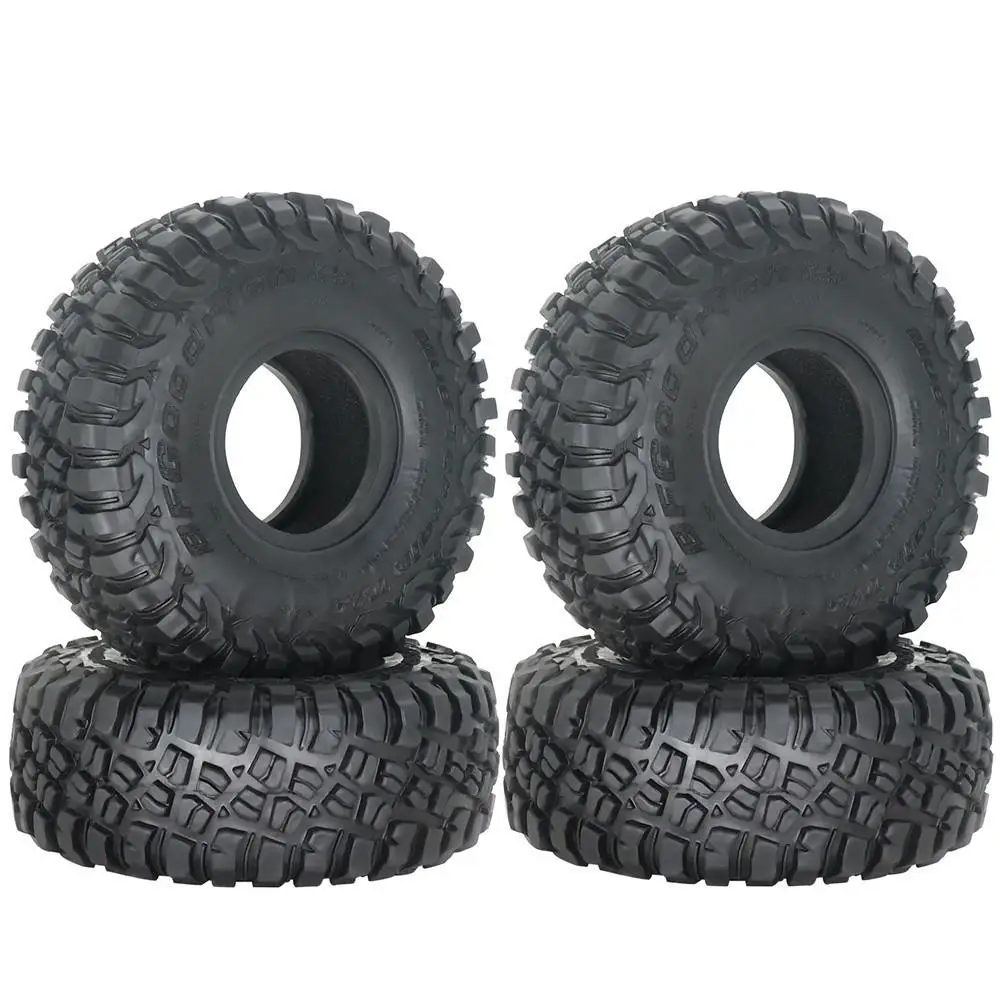 1/4pcs 1.9inch 118mm Rubber Tires For 1/10 Rock Track Redcat Scx10 Ii Axial 90046/90047 Rc4wd Yikong D90 Trx4 Trx6 Rc Car Tyre