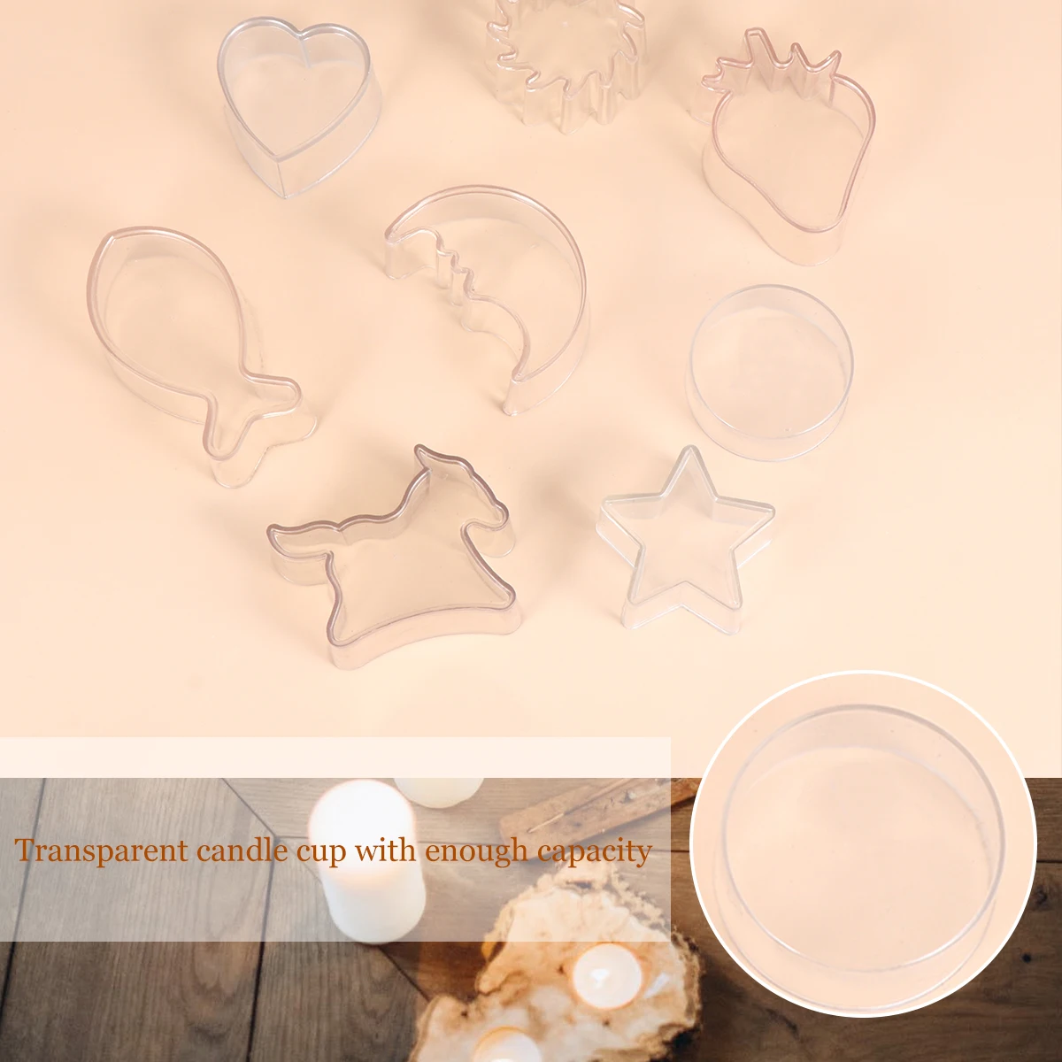 

30PCS Wax Melt Molds Plastic C Shell Flame Retardant Tea Wax DIY Craft Home Temple Church Sturdy Base Safe Material Sealing