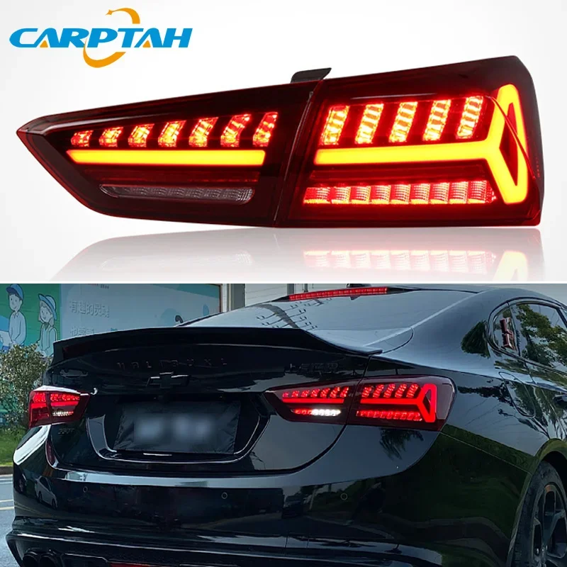 Car LED 12V Taillight For Chevrolet Malibu 2016 - 2020 2021 Rear Running Lamp Brake Reverse Dynamic Turn Signal Car Tail Light