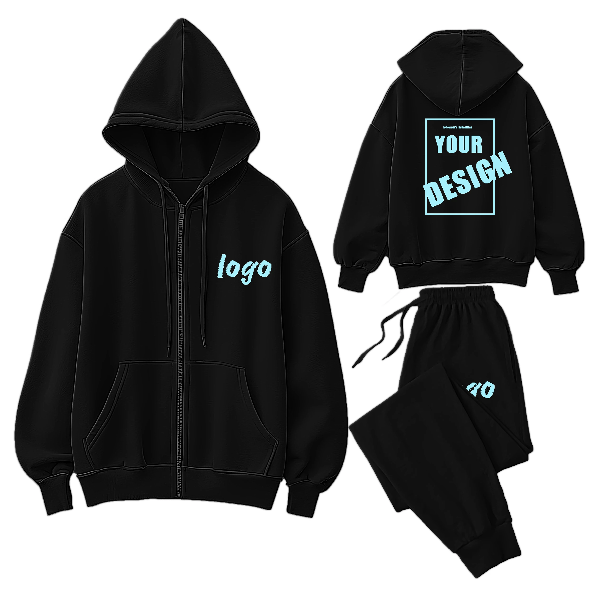 Men'S Fashion Zipper Hoodie - Модный худи на молнии с индивидуальным