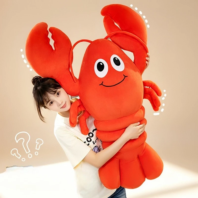 

Hot Simulation Lobster Plush Pillow Kawaii Stuffed Doll Soft Sleeping Cushion Ocean Animal Plush Toy for Kids Event Gift