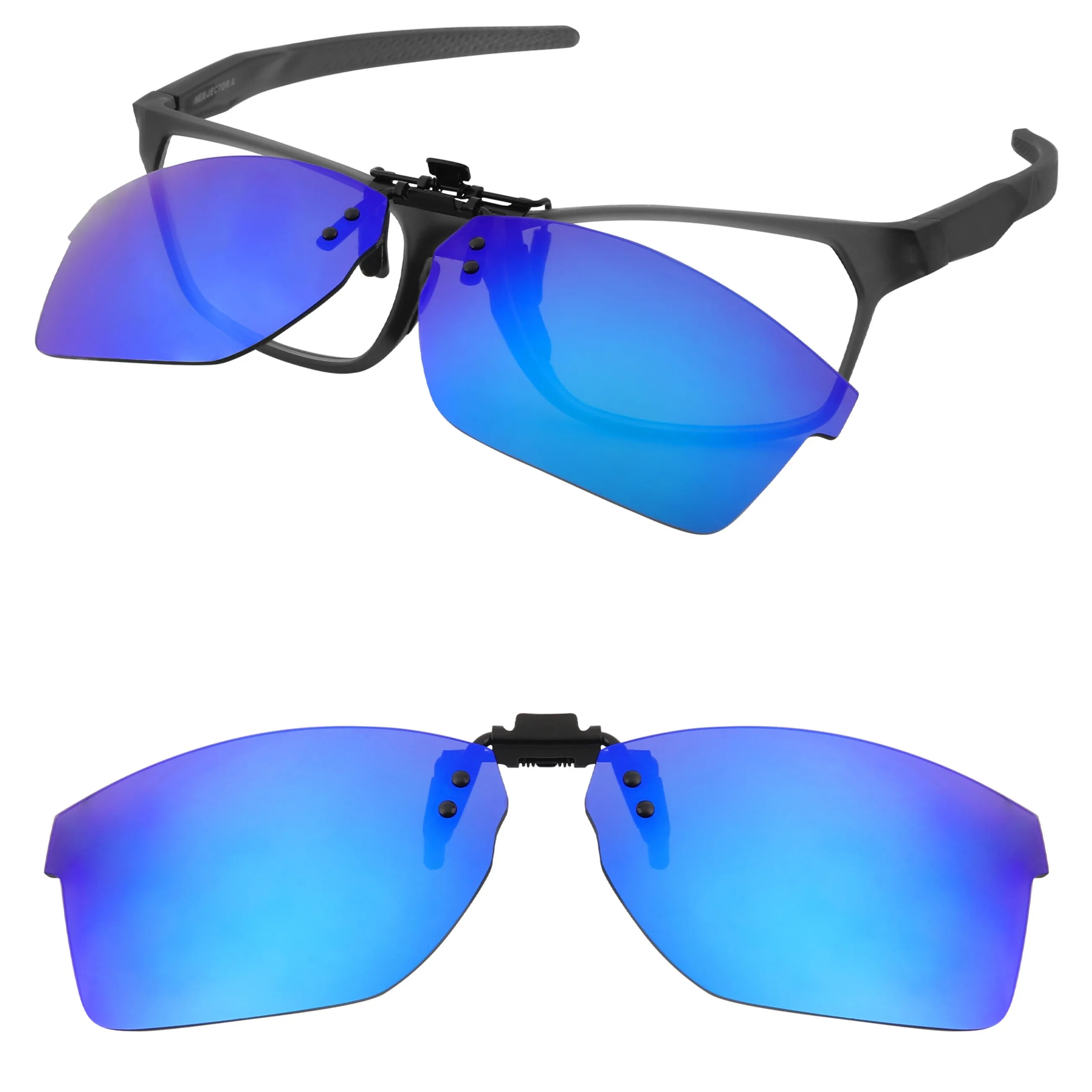 Rarayvix Polarized Flip-up Clip-on Sunglasses for Oakley Hex Jector (A) OX8174F 56mm for Men Women UV Protection Sunglasses
