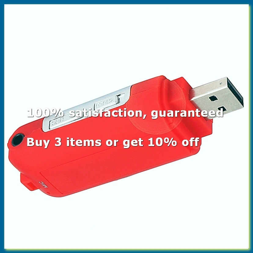 ●Mp3 Player 4GB U Disk Music Player Supports Replaceable AAA Battery, Recording (Red)