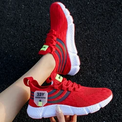 Men's Running Shoes with Breathable Mesh and Shock-absorbing Sole Are Suitable for Outdoor Sports of Jogging Girls in The Gym