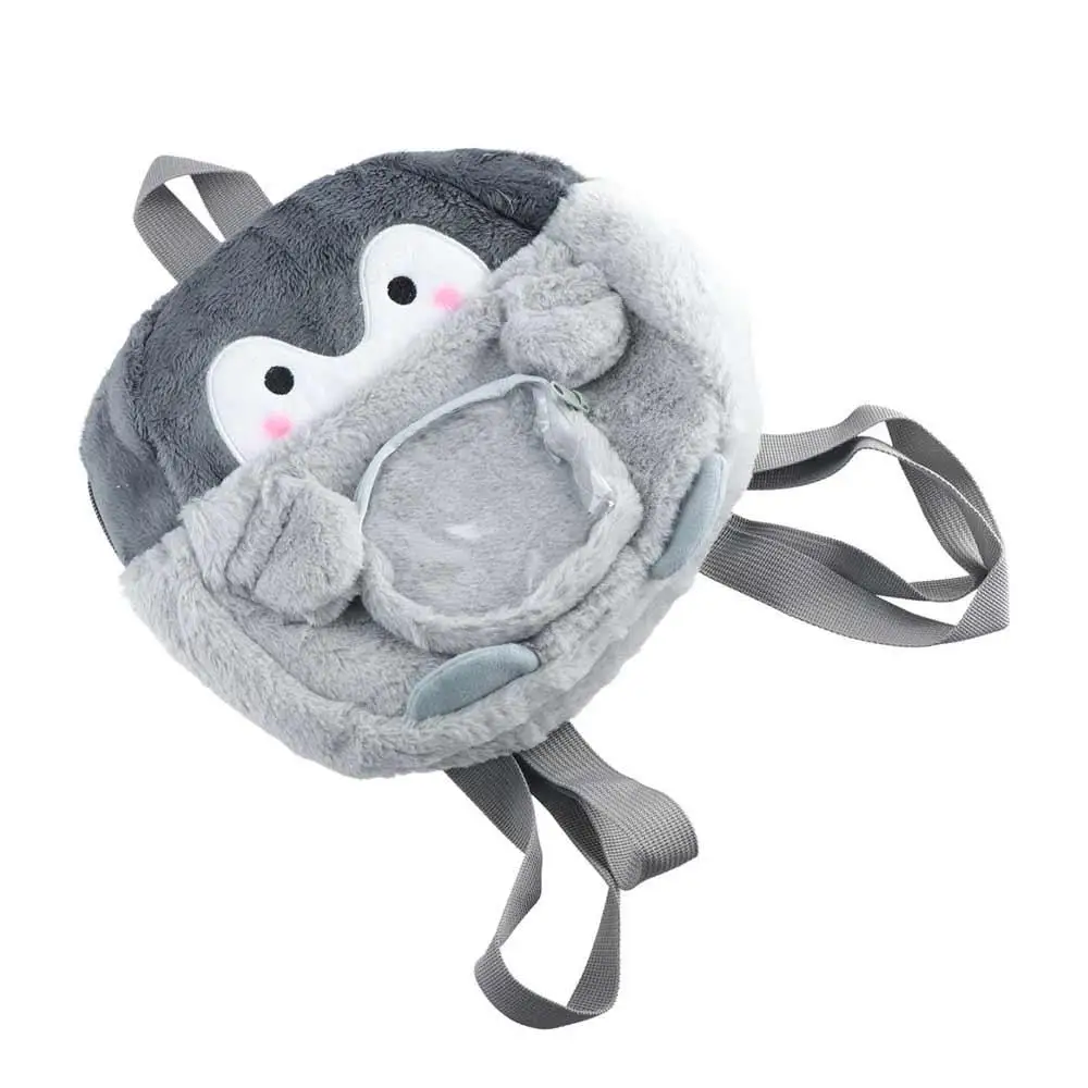 

Transparent Plush Penguin Backpack Coin Purse Large Capacity Cartoon Doll Bag with Pendant JK Lolita Children Schoolbag Outdoor