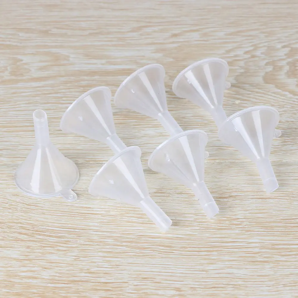 Plastic 5/10 Pcs Kitchen Dining Perfume Emulsion Gadgets Plastic Transparent Funnel Hopper Mini Auxiliary Tool