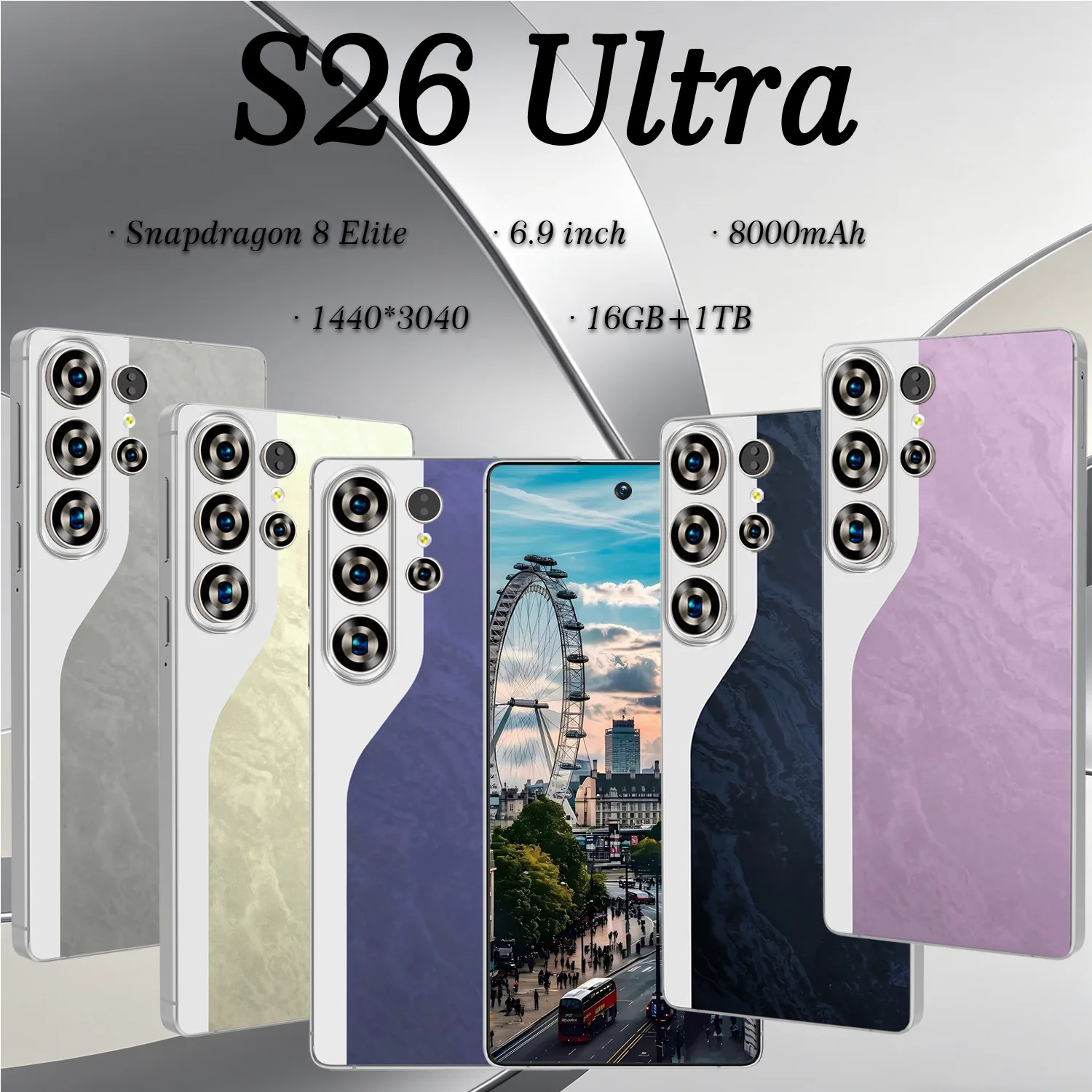 S26 Ultra 16G+1TB Android 15 6.9 Inch Celulares Large Screen LTE Cellular Smartphone Global 4G Cell Phones