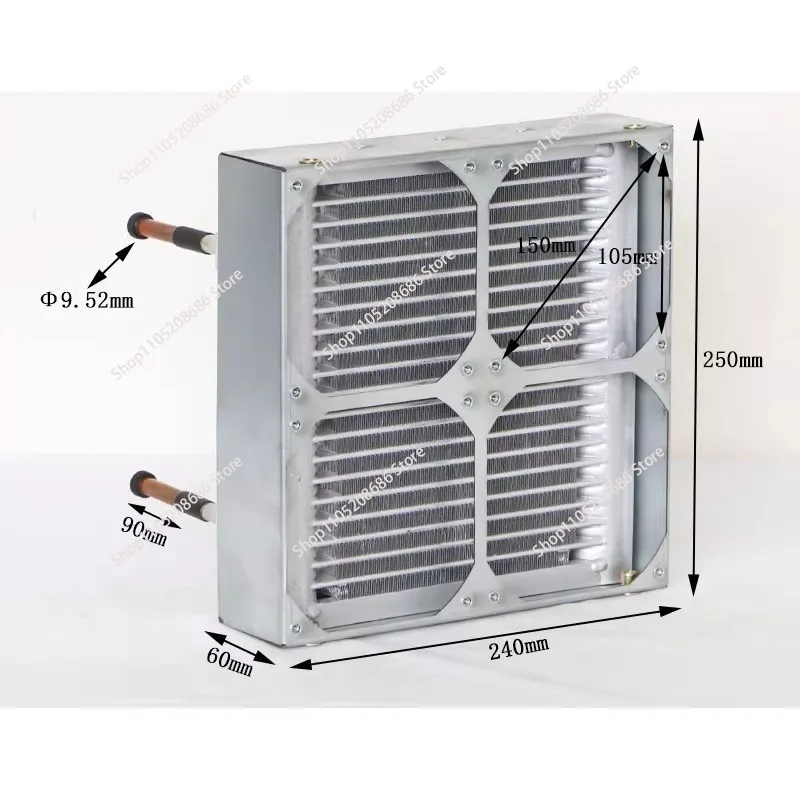 For WT1240P4 parallel flow microchannel condenser air-cooled aluminum radiator large heat dissipation small volume