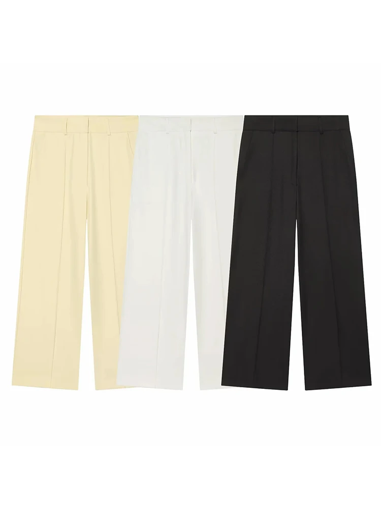 Women Elegant Vintage Pleated Balloon Version Trousers Female Zipper High Street Loose Pockets Fall Outfits For Women Pants
