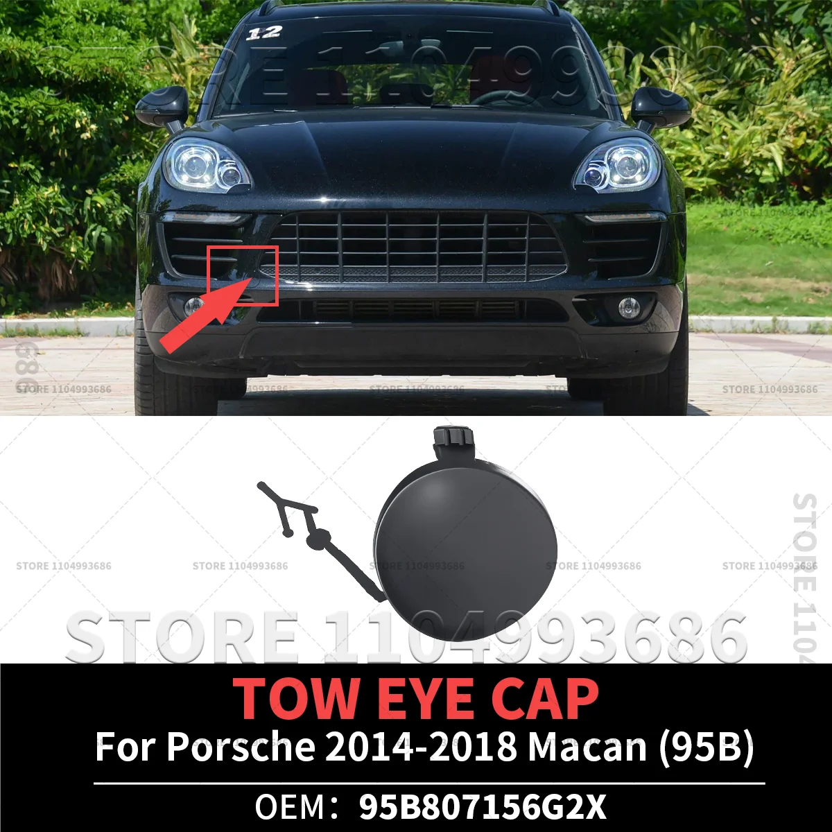 

Для Porsche Macan (95B) 2014 2015 2016 2017 2018 Porsche EYE CAP Prime Coated OEM 95B807156G2X 95B807156 95B-807-156-G2-X-OEM