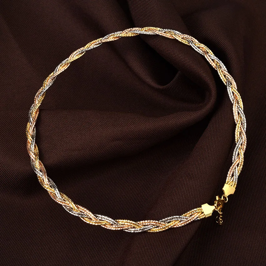 Necklaces For Women 925 Sterling Silver Italian Chain 2025 Trend Jewelry Italian Three Strands And Six Colors High Quality