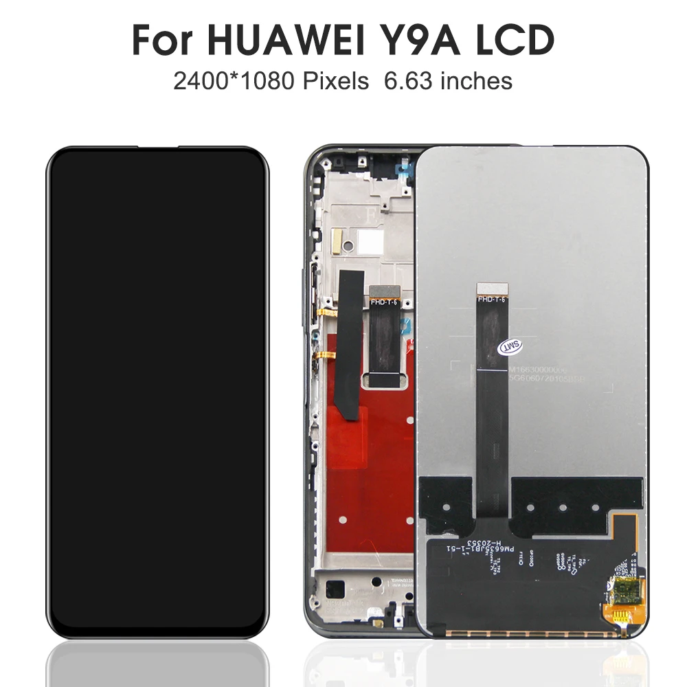 6.63\'\' Screen for Huawei Y9A FRL-22 Lcd Display Screen Touch Screen Digitizer Assembly with frame Replacement for Honor X10 5G