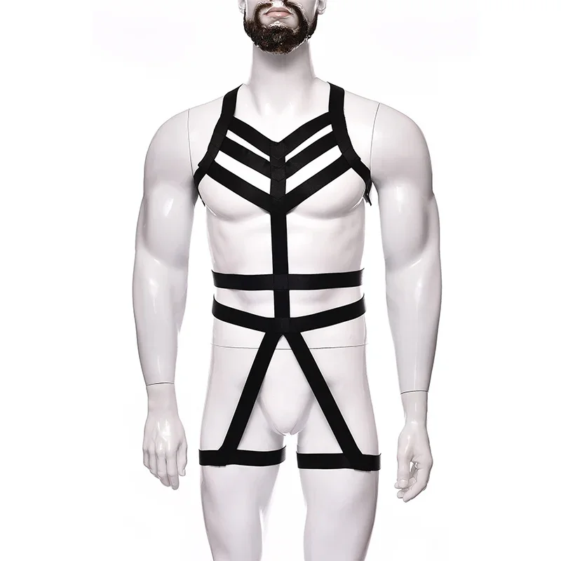 

Men Halloween Sexy Lingerie Set Full Body Harness Belt Straps Cosplay Sexy Lingerie Cage Suspenders Bodysuit Costume