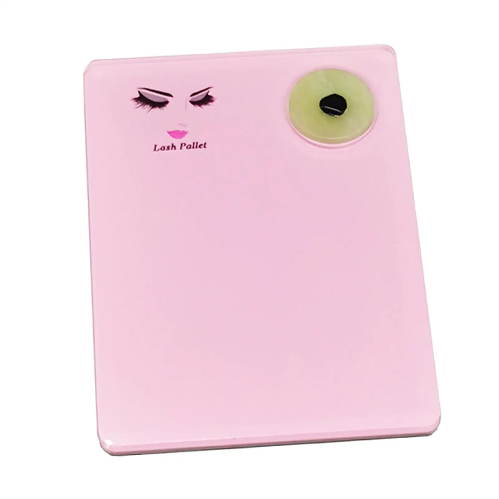 Pink Acrylic Eyelash Extension Eye Lash Pallet Tool Round Jade Stone Organizer Eyelash Extension Grafting Pad Lash Tray Gasket