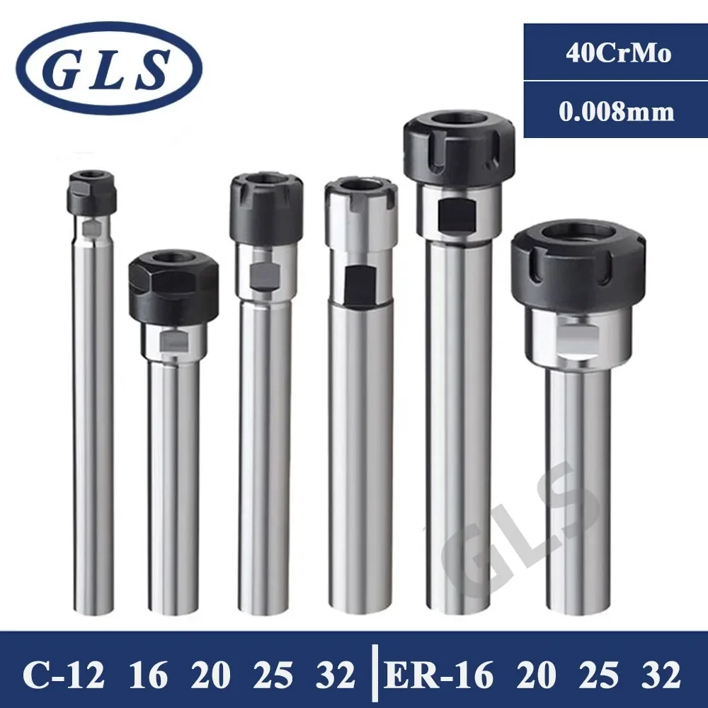 Fresagem Cnc Alongar Ferramenta er Extensão Rod Suporte de Pinça Chuck c8 C10 C12 C16 C20 C25 C32 Er8 Er11 Er16 Er20 Er25 Er32 100 150l