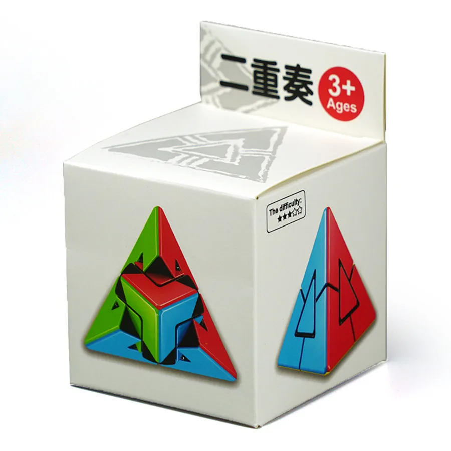 Fanxin 2X2 Piramide Magische Kubus Demon In Het Midden 2X2X2 Magische Toren Driehoekige Buitenaardse Puzzel Cubo Mágico Speelgoed Geschenken Voor Kinderen