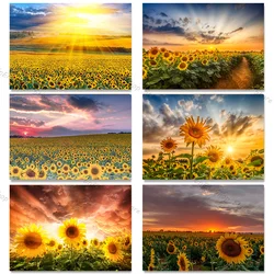 Sunflower Field At Sunset Art Posters and HD Prints Home Wall Canvas Paintings for Living Room Aesthetics Decoration No Frame