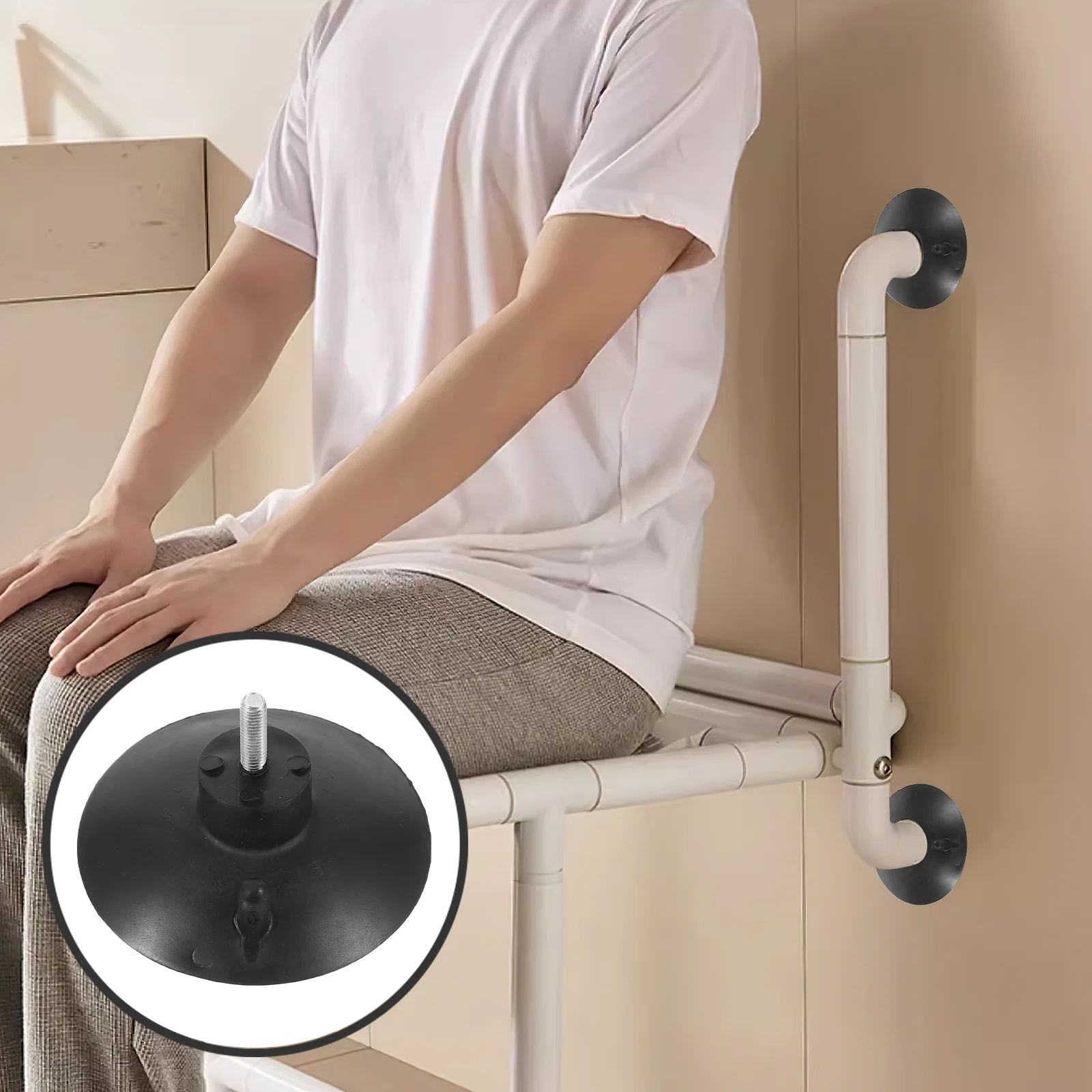 

4Pcs Toilet Seat Stool Tip Replacement Furniture Feet Anti-Skid Cap Screw in Chair Feet M6 Protective Barrier Furniture Levelers