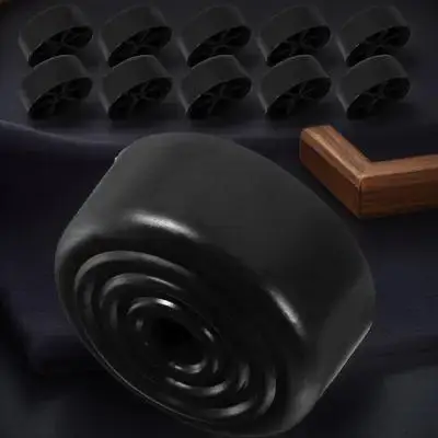 

12pcs Round Non Slip Sofa Leg Protectors Plastic Furniture Feet Pads For Hardwood Floors Chair Floor Grippers Height Adjustment