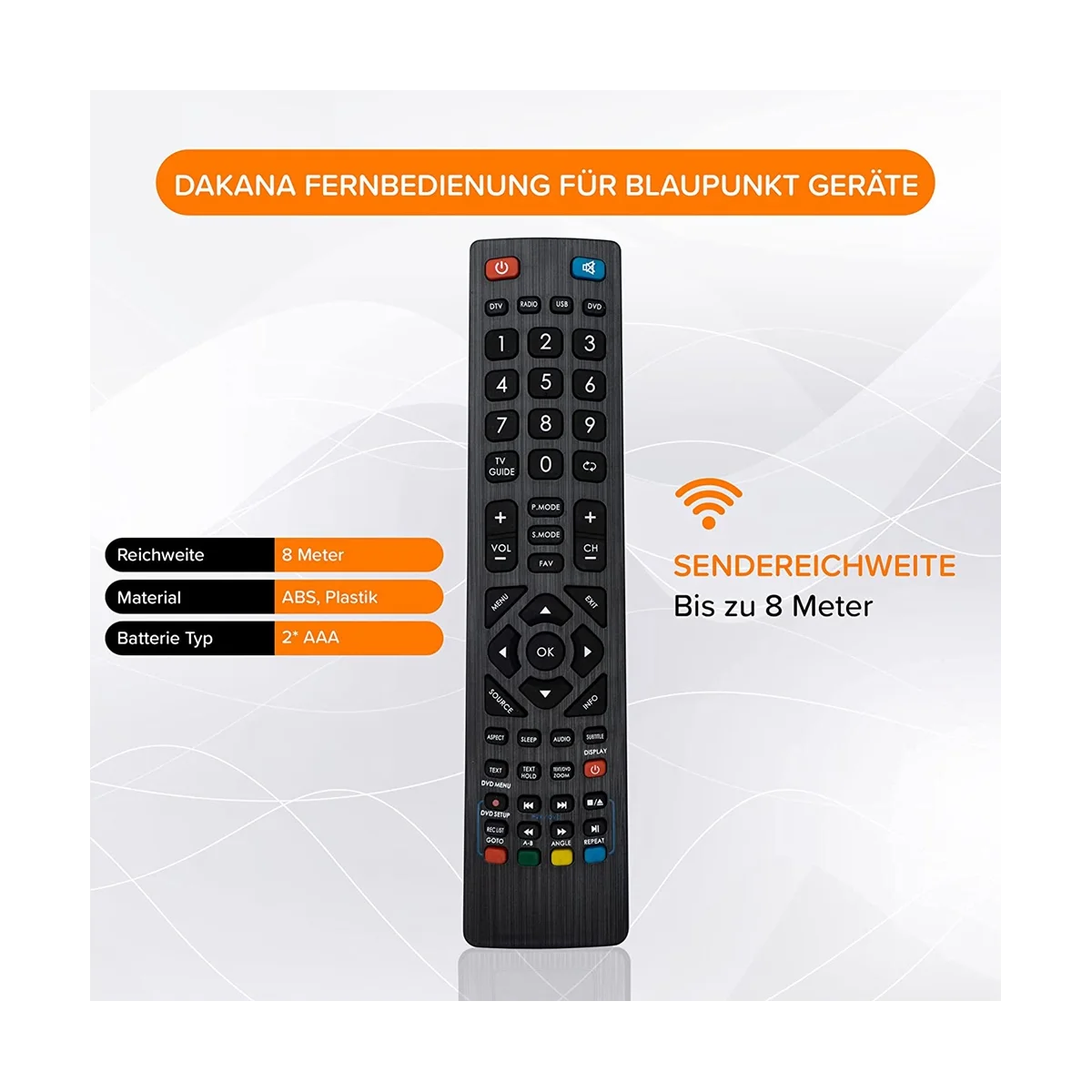 Replacement Remote Control for Blaupunkt TV Universal Remote Control for Blaupunkt TV Pre-Configured and Ready