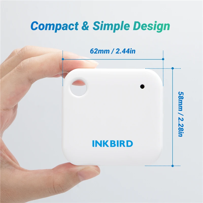 INKBIRD IBS-TH3 واي فاي مقياس الرطوبة الحراري 2 في 1 مستشعر ذكي لدرجة الحرارة والرطوبة مع تنبيه إشعار التطبيق للثلاجة
