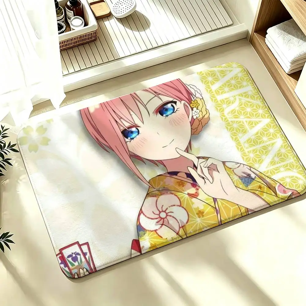 TQQ Miku Nakano Shower Room Absorbent Small Floor Mat Soft Comfortable Decorative Foot Mat