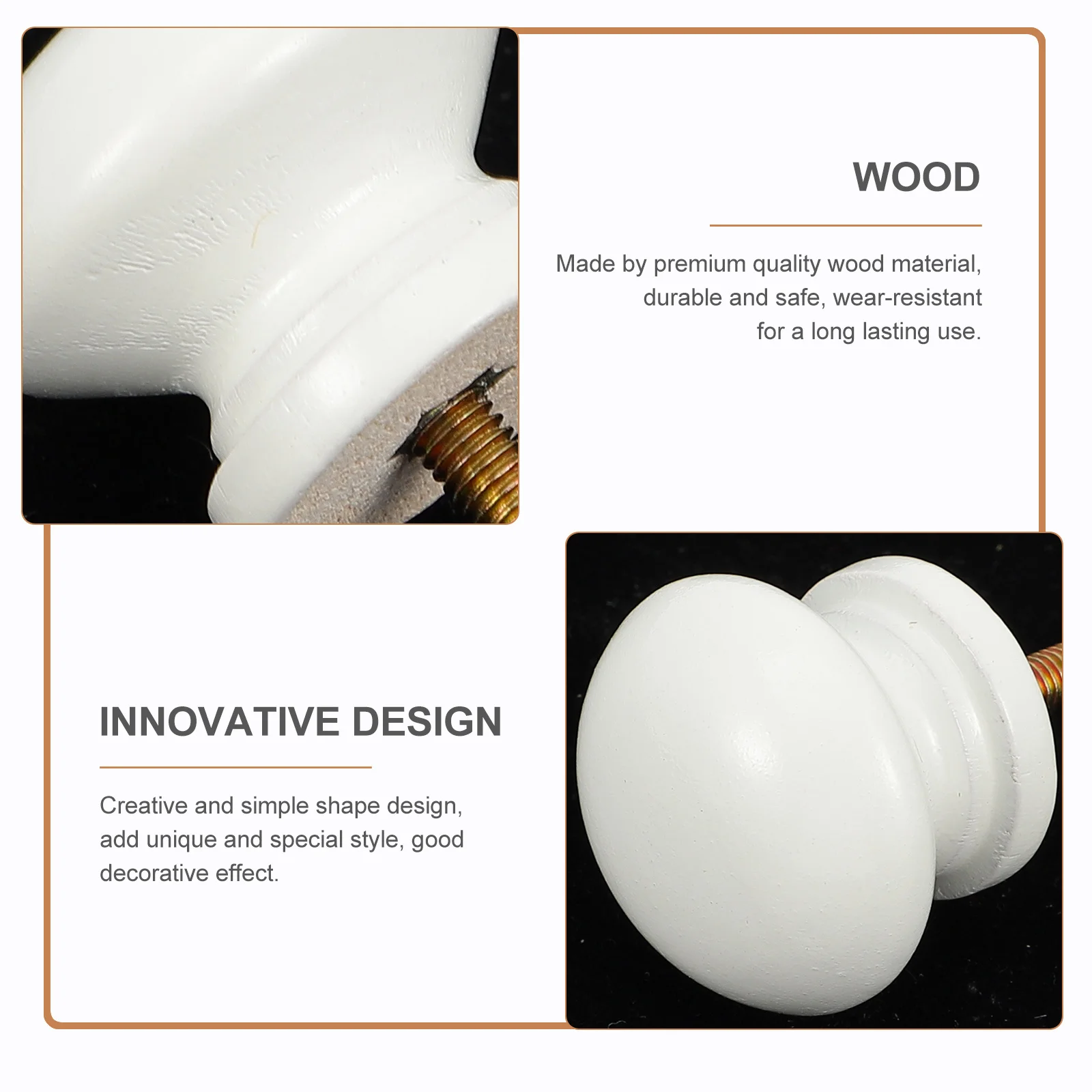 12 قطعة مقبض الخشب قوي ثقب واحد مقابض منزلية للصدر خزائن الكتب مقبض كابينة خشبية مقابض سحب الباب