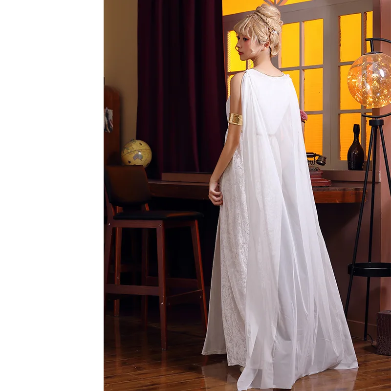Sexy Deep V Ne Split Dr. Nordische Mythologie Free Godd Cosplay Kostüm Halloween Langer Rock mit Ahle Damen Faion