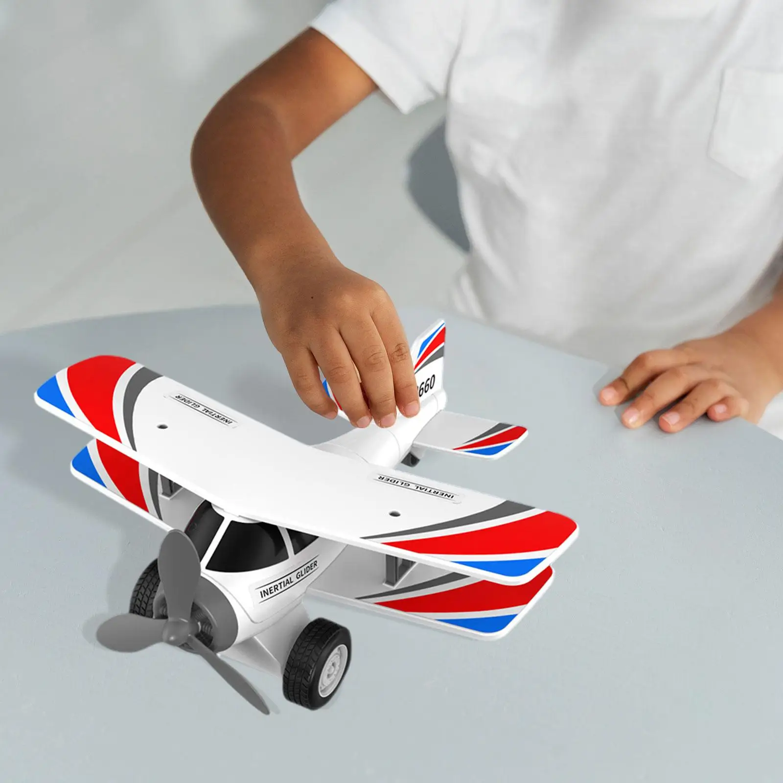 

Игрушечный самолет, реалистичный для детей 3, 4, 5, 6 лет, подарки на день рождения