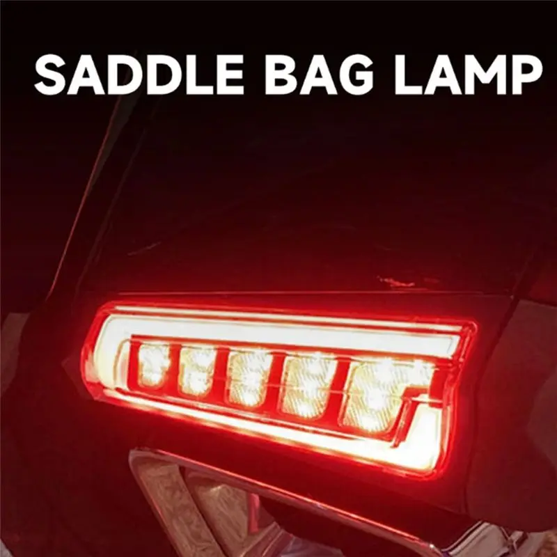 ABOK-Motorcycle Rear Saddlebag Turn Signal Lights Brake Lights Marking Light Forhonda Goldwing 2018-2023