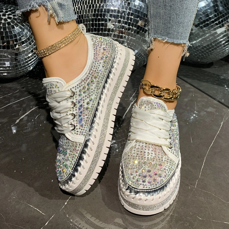 High-appearation-level Thick-soled, Color-blocked Mesh Fabric, Versatile, Comfortable, Anti-slip and Breathable Women's Shoes