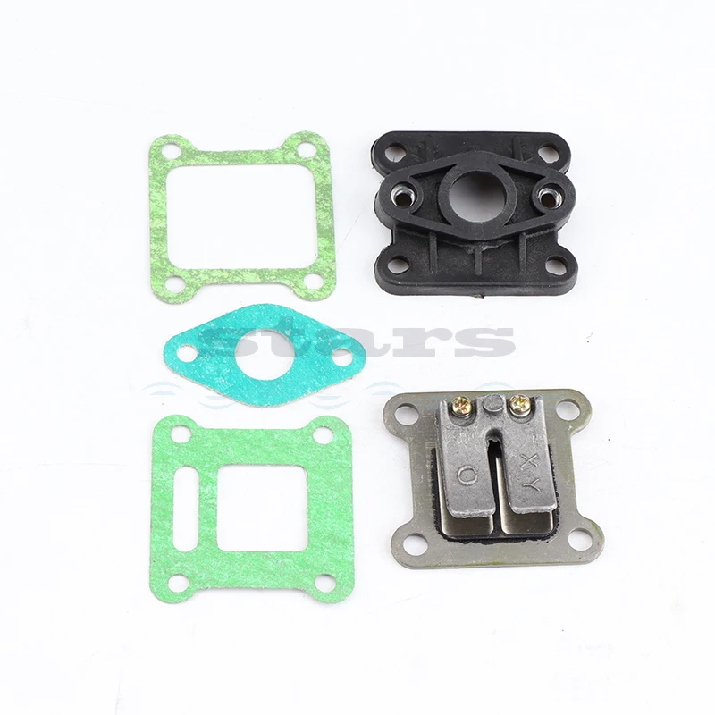 Reed Valve + Inlet Intake Manifold + Gaskets for 47cc 49cc Mini Moto Dirt Pocket Bike ATV Quad Minimoto Go Kart Scooter